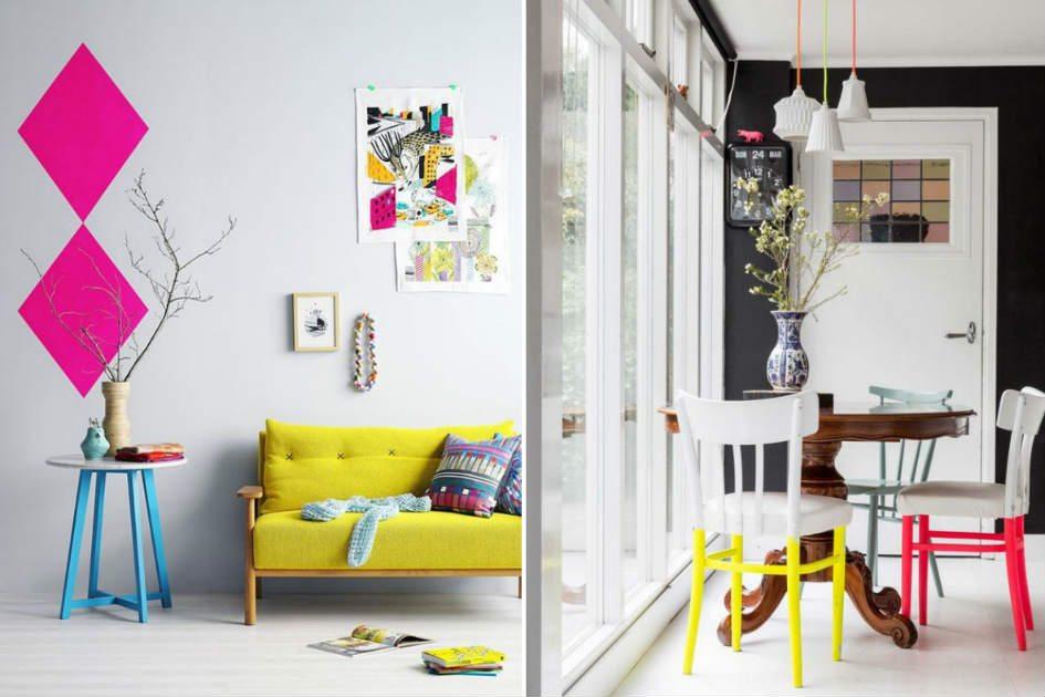 Para deixar a sua casa cheia de cor e personalidade, aposte nas cores flúor na decoração. Confira inspirações criativas e modernas!