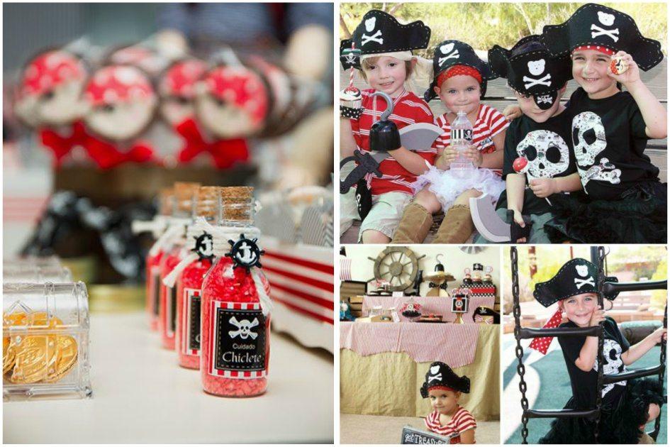 Procure um tesouro e vá além de um simples tapa olho. Veja fotos para inspirar-se em uma festa infantil com o tema pirata!