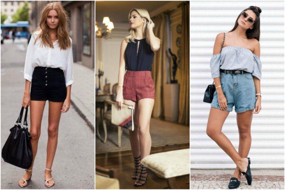 Confira fotos de looks de blogueiras e fashionistas usando shorts de cintura alta, uma peça curinga que você precisa ter no guarda-roupa