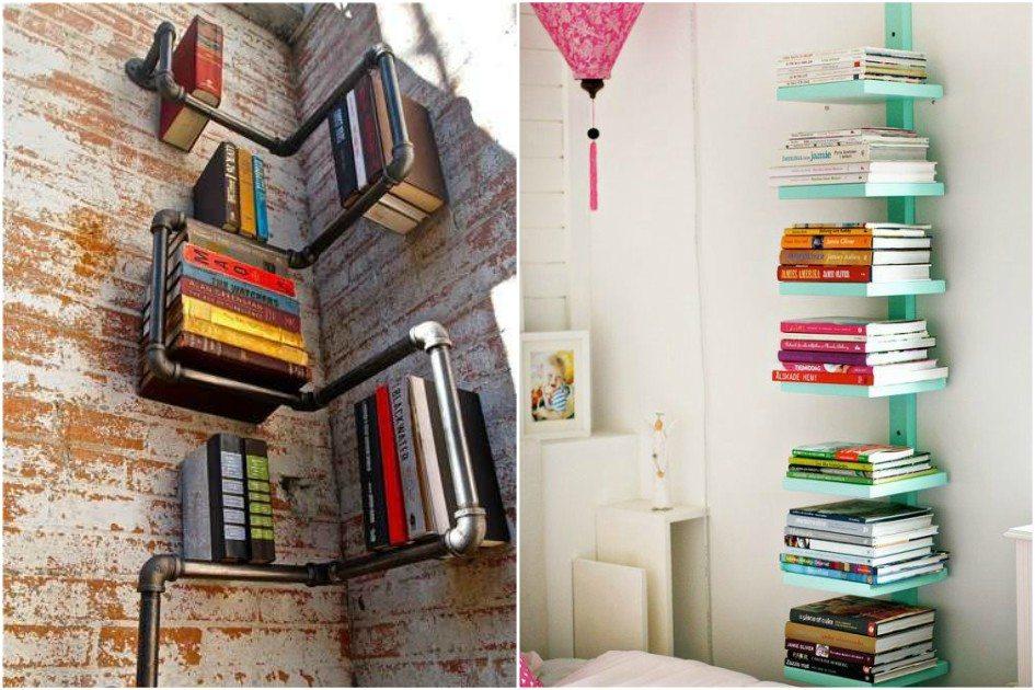 Coloque seus livros em ordem e deixe a decoração da sua casa mais bonita com estantes criativas! Veja 12 ideias lindas para se inspirar