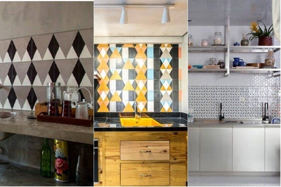Paredes das cozinhas: fuja do comum e ouse no uso de cores e formas! 