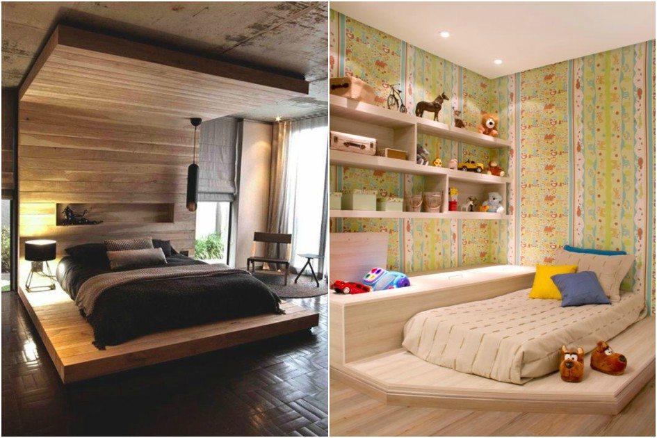 10 quartos com cama rebaixada para mudar a decoração da sua casa 