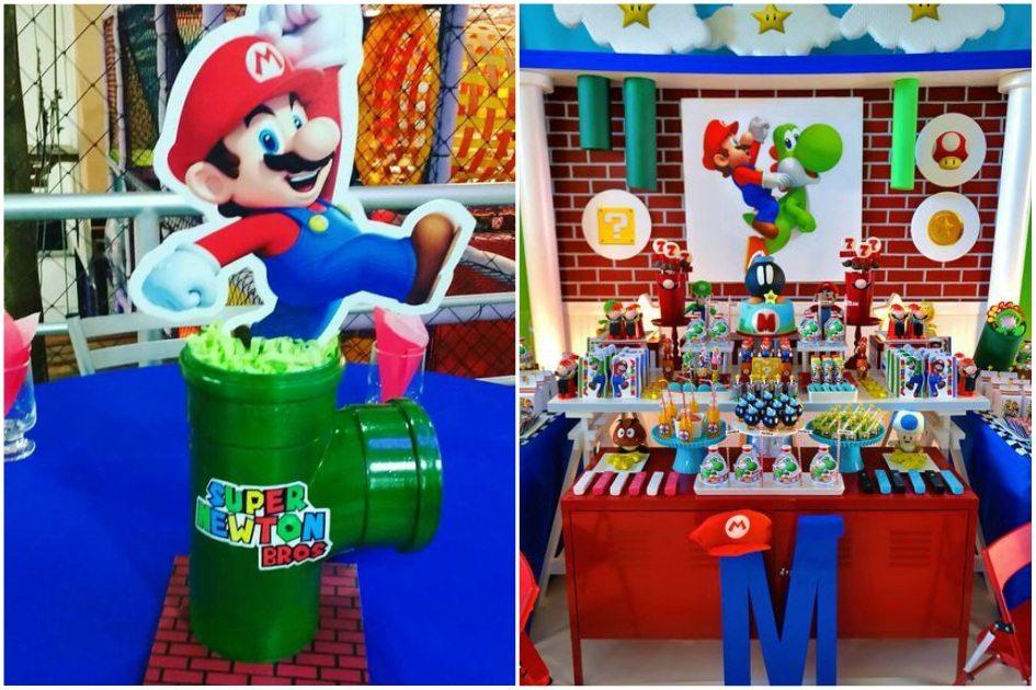 Inspire-se na decoração Mario Bros para a sua festa infantil 