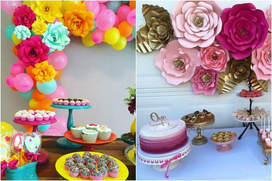 Flores de papel na decoração: 10 ideias para usar esse item na sua festa 