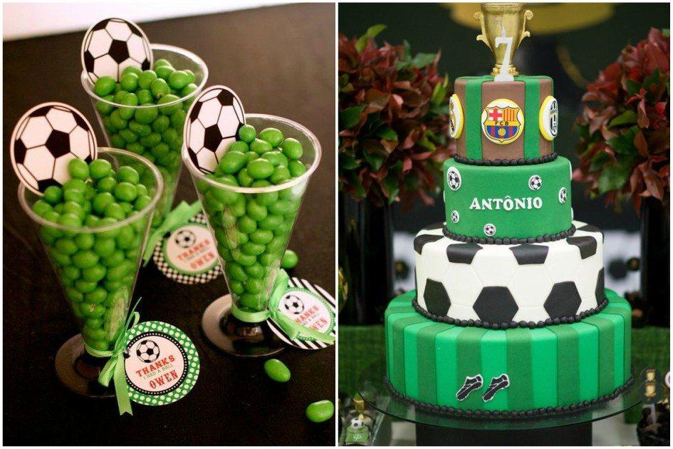 Inspire-se na decoração de uma festa infantil com o tema futebol 