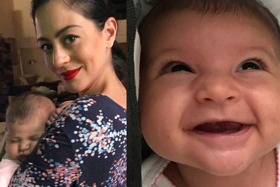 Em um vídeo divulgado nesta segunda-feira (11),a filha de Carol Castro, de 4 meses, encantou os fãs da atriz durante uma brincadeira com a mãe!