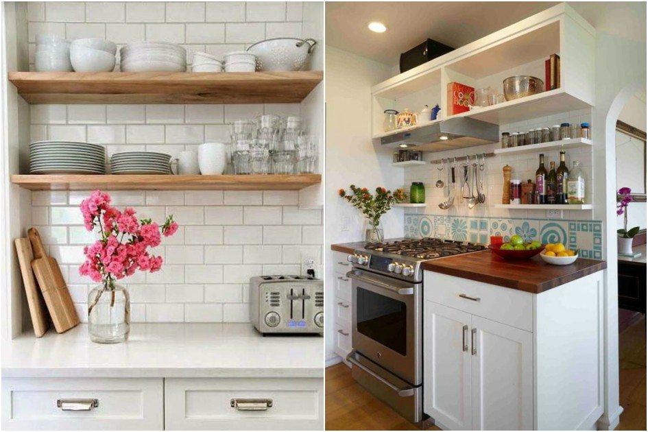 Deixar as panelas e itens de cozinha à mostra é uma tendência de decoração que está em alta! Veja 10 fotos de cozinhas com armários abertos para se inspirar