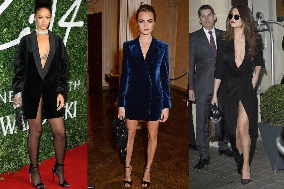 8 looks de famosas que aderiram à moda do Tuxedo Dress 