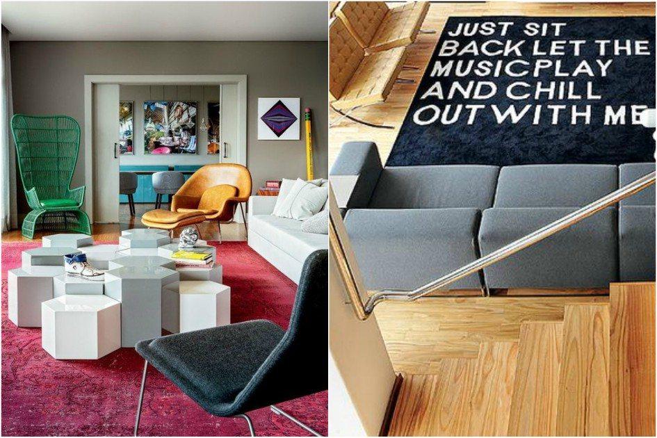 Com móveis neutros, um tapete destaque pode ser a chave para uma decoração moderna na sua casa. Veja fotos e inspire-se em 10 ideias!