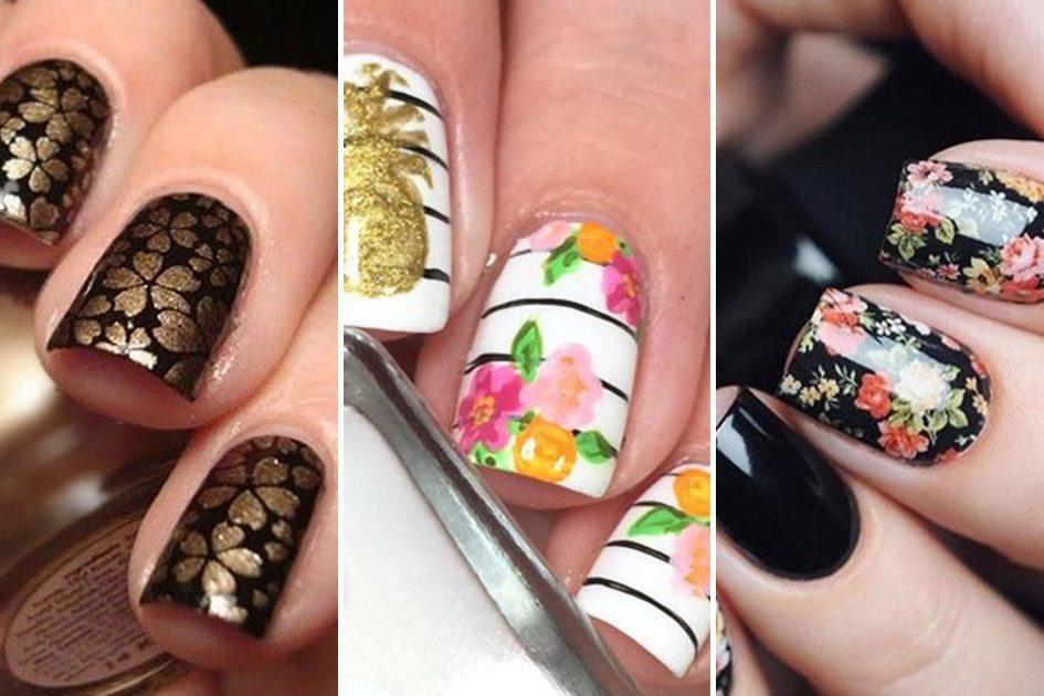 Unha floral: ideias para você fazer a nail art que nunca sai de moda! 