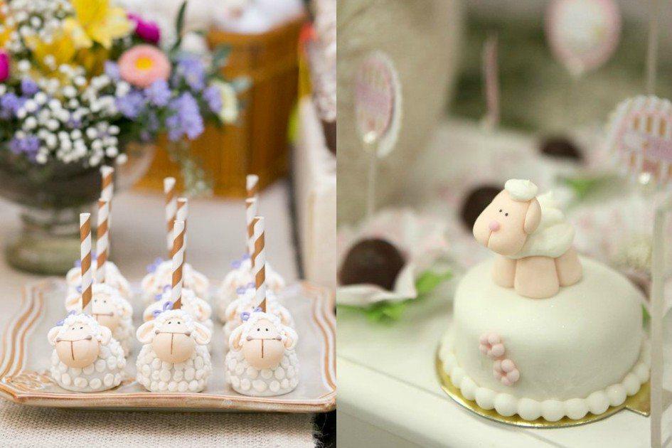Tanto para menina quanto para menino, a festa infantil com tema ovelhinha traz uma decoração delicada e com riqueza de detalhes.