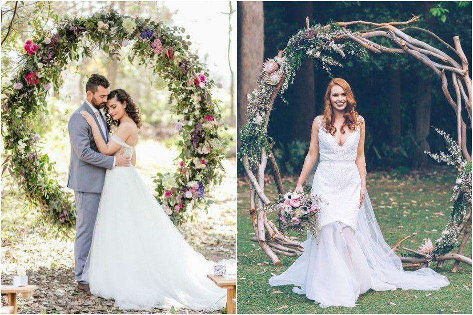 Para o altar ou espaço de fotos, a guirlanda de flores é um lindo item de decoração em casamentos. Veja fotos e inspire-se nas ideias