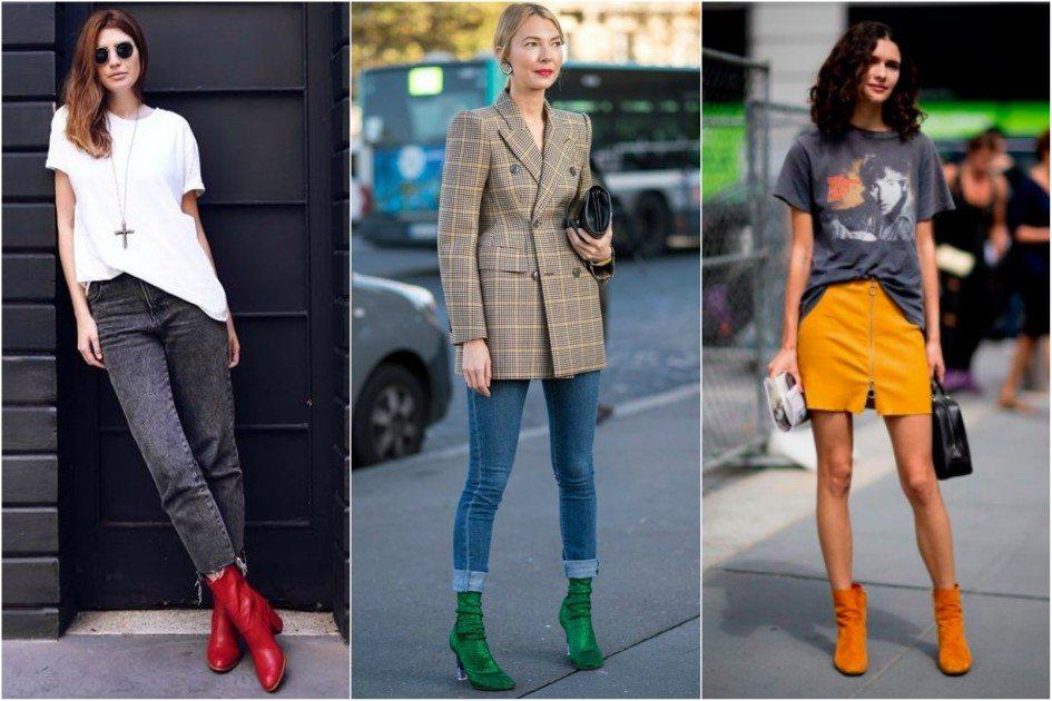 Para trazer um item de destaque no seu look neutro e de tons escuros, aposte nas botas coloridas que serão a tendência das próximas estações