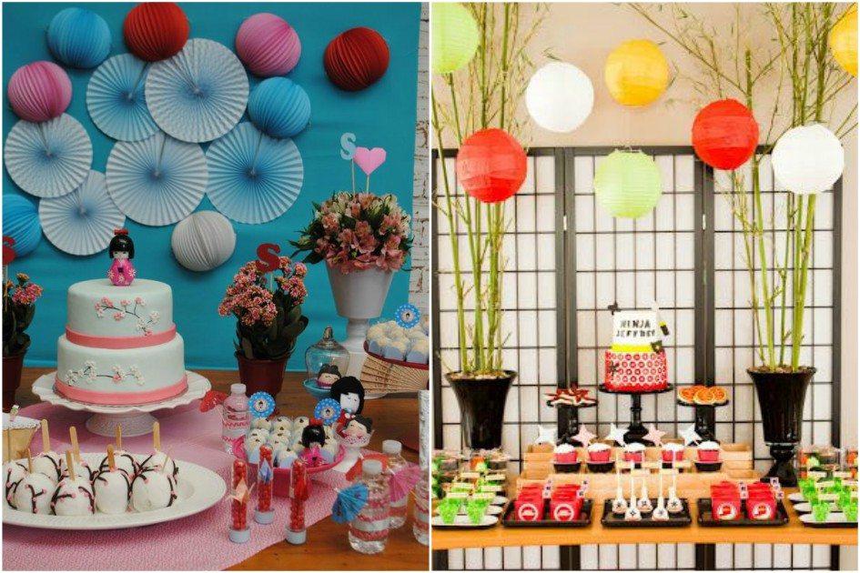 Inspire-se em flores de cerejeira, itens delicados e bonequinhas orientais para decorar e fazer uma linda festa tema Japão