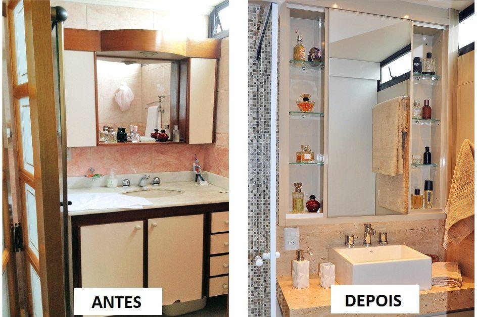 Reformar banheiro pequeno com pastilhas: antes e depois 