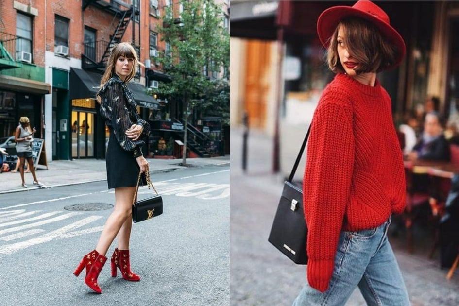 10 maneiras estilosas de usar vermelho nos looks outono-inverno 