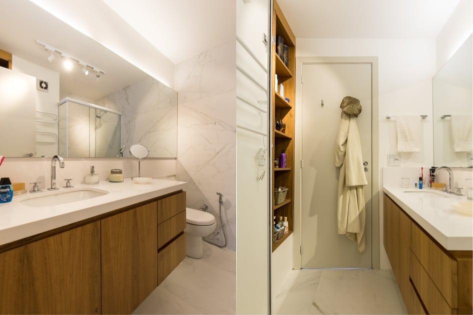 Inspire-se nesse projeto da arquiteta Ligia Piccini, da Kali Arquitetura, que elaborou um banheiro organizado do gosto dos moradores: atemporal, moderno e elegante