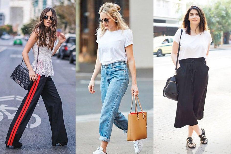 Pantalona, pantacourt, destroyed, mom jeans: 38 modelos de looks com calças para usar no verão para você se inspirar e usar sem medo do calor. Confira!
