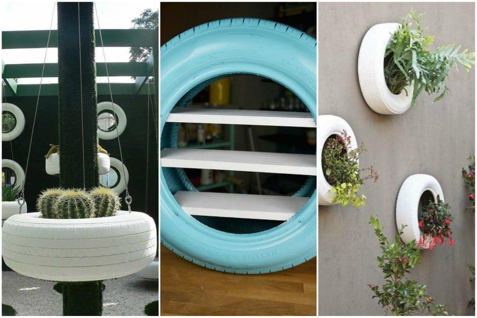 A decoração com pneu pode ser a saída para decorar sua casa com pouco investimento. Assentos, mesas e suportes podem ser feitos com pneus de forma simples e com customizações baratas.