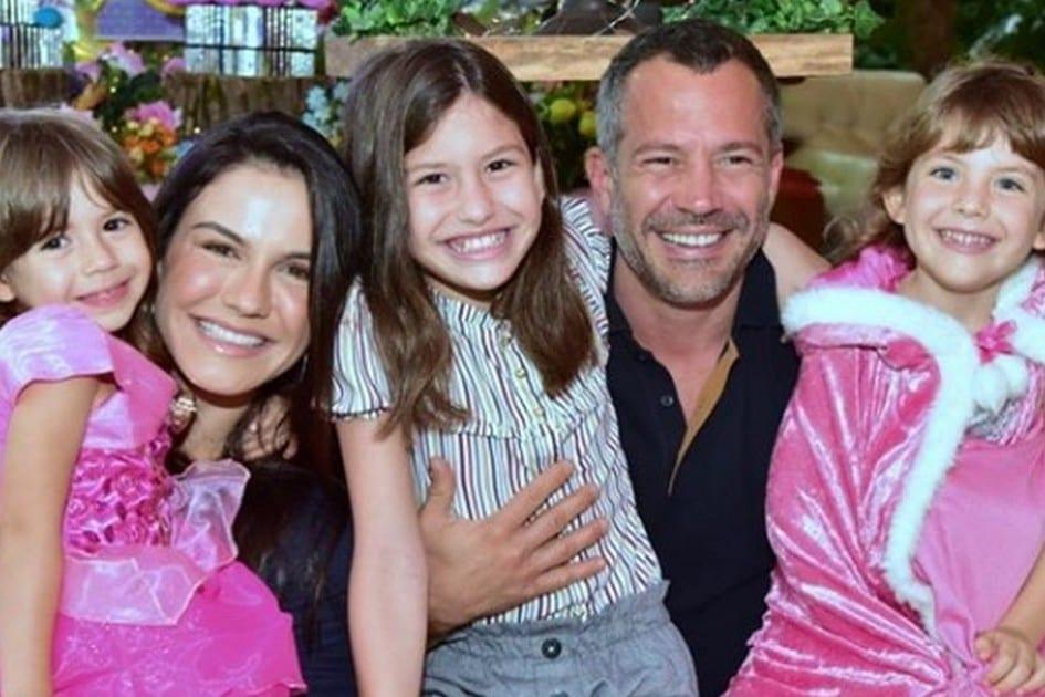 Com o tema princesas, a festa de aniversário das filhas de Malvino Salvador rolou no último domingo e reuniu amigos e familiares no Rio