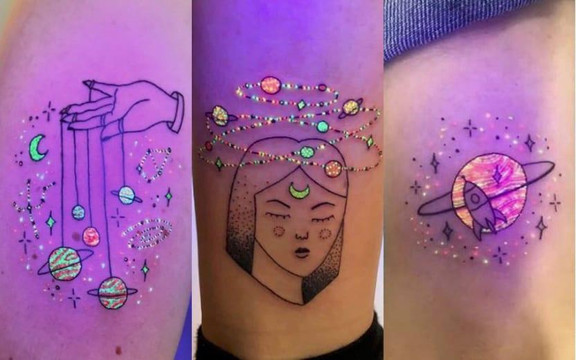 Tatuagens que brilham no escuro para garantir o glow a qualquer momento 