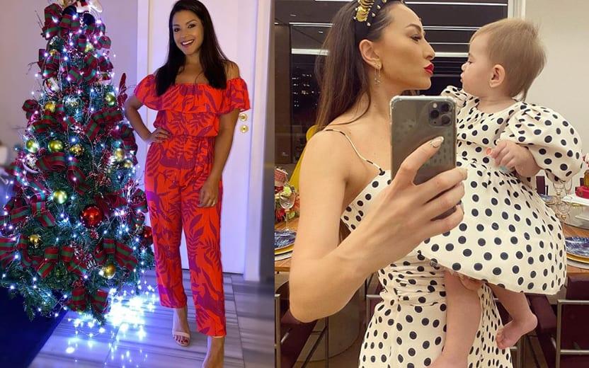 Vestidos, macacões, shortinhos, roupa básica, muito branco, azul, vermelho e até preto: vem ver os looks das famosas no Natal 2019!