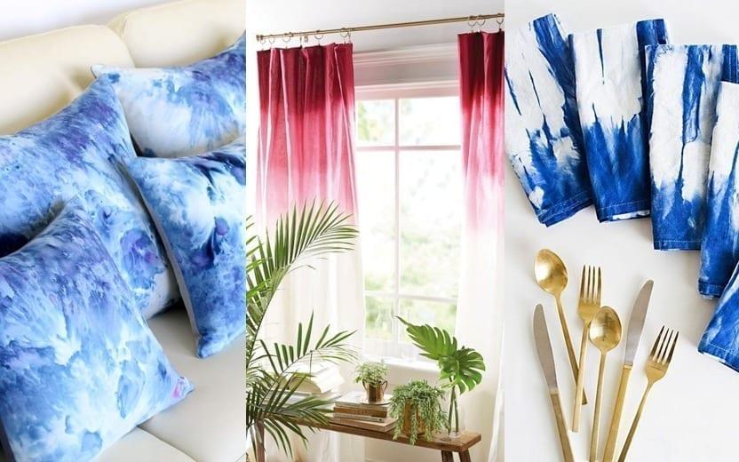 Confira as melhores opções para utilizar a técnica Tie-Dye na decoração da sua casa, seja nos móveis ou nos objetos, do quarto a cozinha