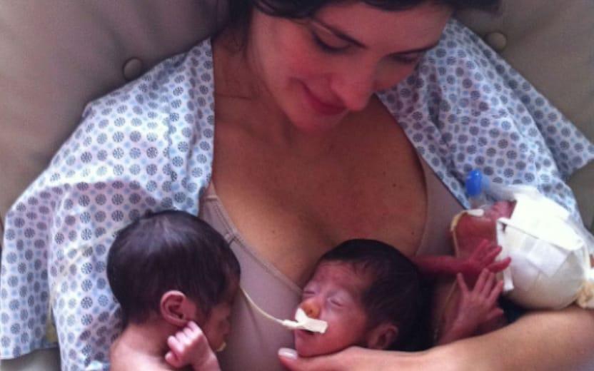 Prematuridade: Isabella Fiorentino faz relato emocionante sobre trigêmeos 