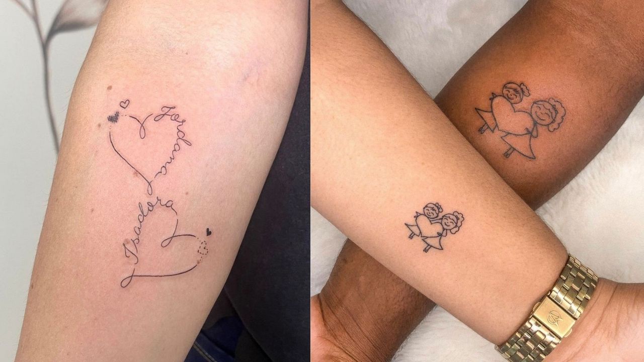 Tatuagem de mãe e filha: 10 artes cheias de amor para fazer