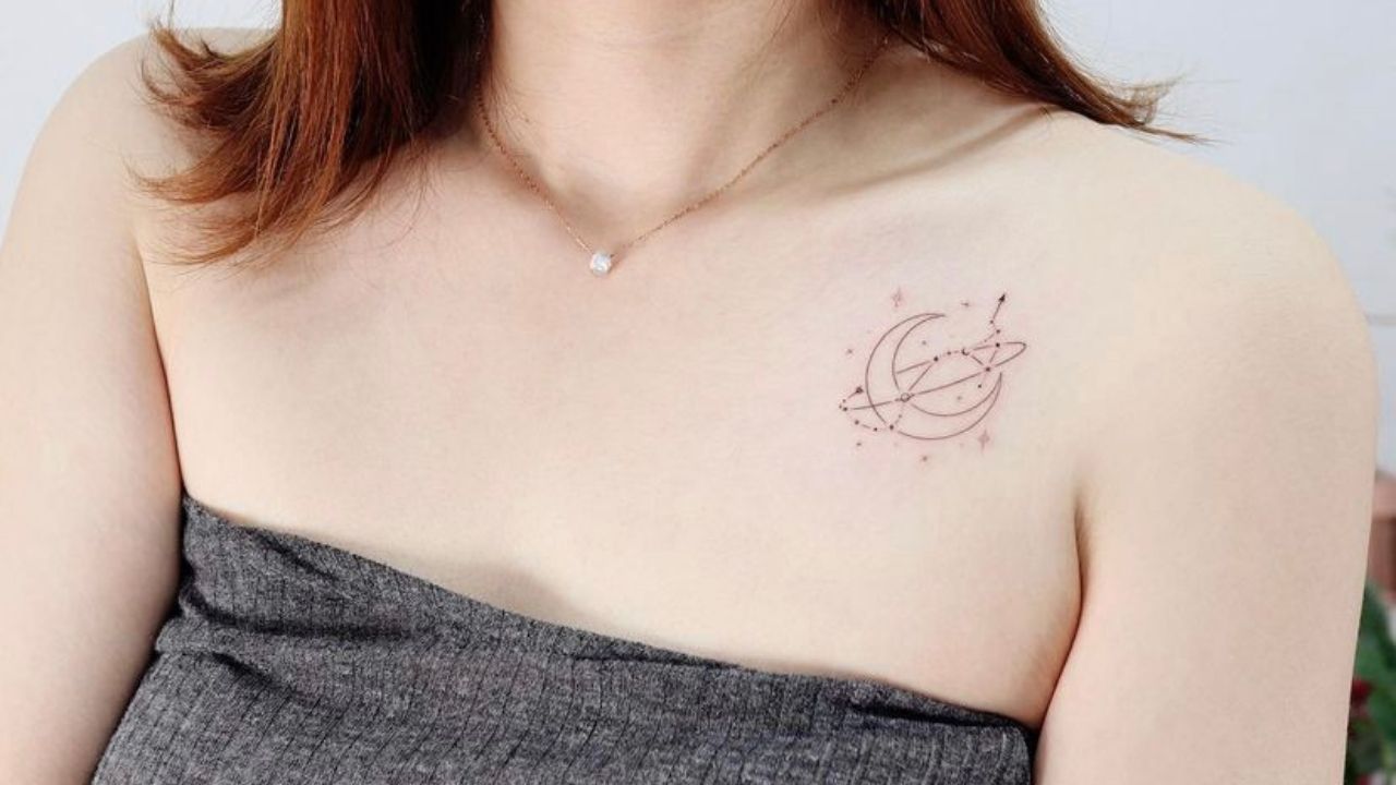 Além dos símbolos de cada signo, constelações, astros e planetas também estão entre as tatuagens astrológicas