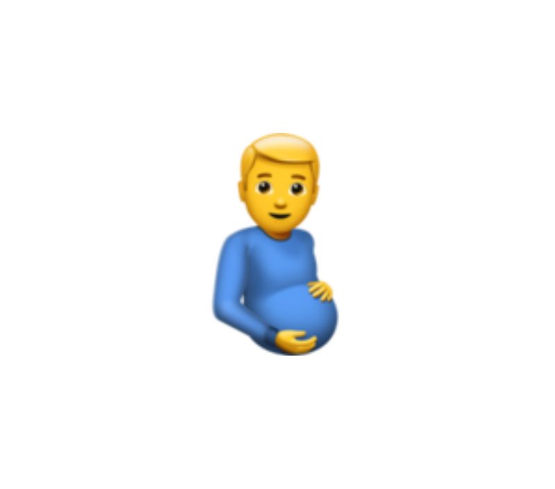 Novo emoji - homem grávido