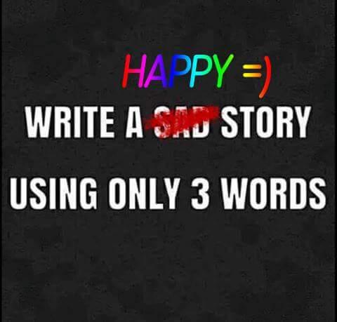Histórias felizes com 3 palavras