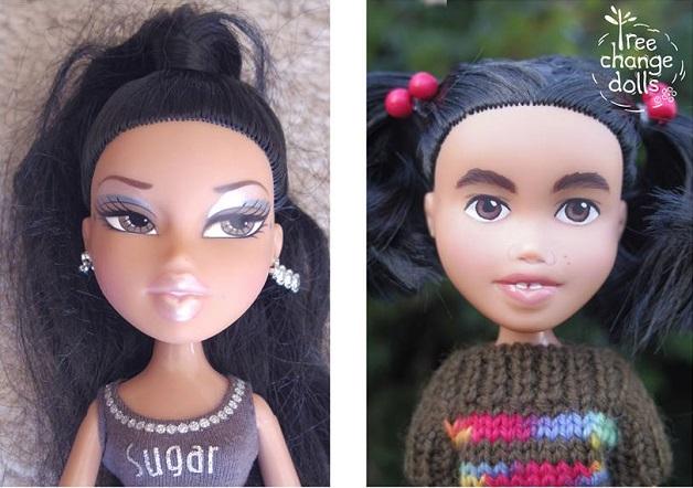 Essa mãe decidiu mudar a aparência das bonecas da filha e o resultado foi incrível 