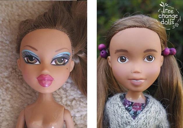 Essa mãe decidiu mudar a aparência das bonecas da filha e o resultado foi incrível 