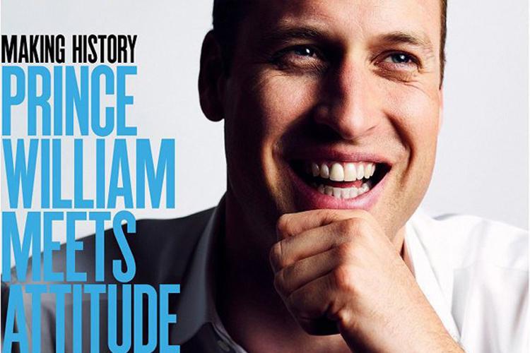 Príncipe William na capa da revista Attitude