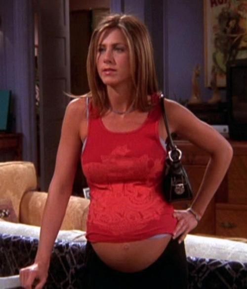 Rachel, de "Friends", grávida