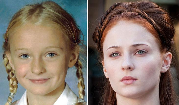 Sophie Turner antes e depois GOT
