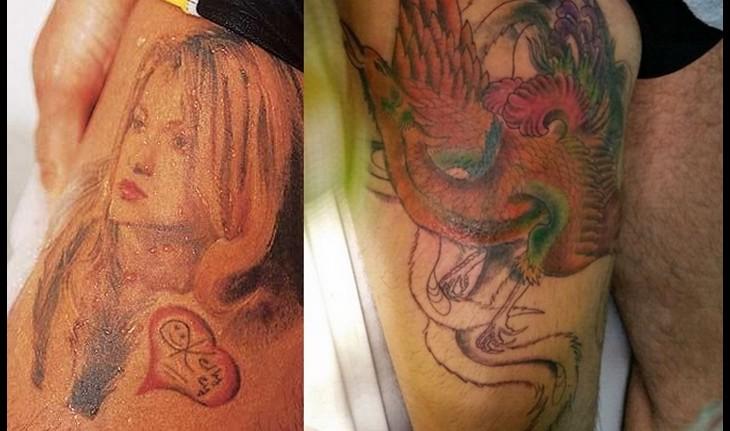 Latino mostra a reconstrução da tatuagem feita para Kelly Key e transformação em um desenho de fênix