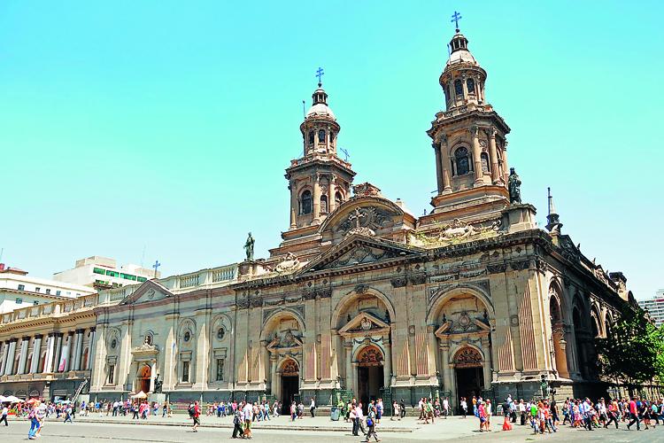 Metropolitana Catedral na Plaza de Armas, Santiago, Chile