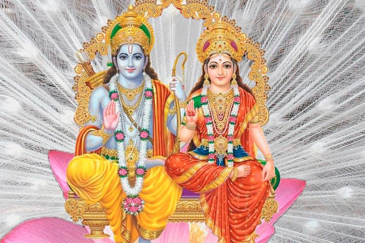 Deuses hindus Rama e Sita