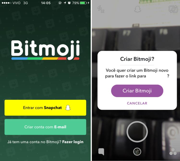 aplicativo-bitmoji no snapchat-emojis-como-instalar-passo-1