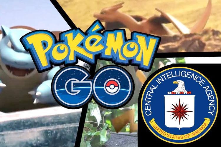 Montagem do jogo Pokémon Go com o símbolo da CIA