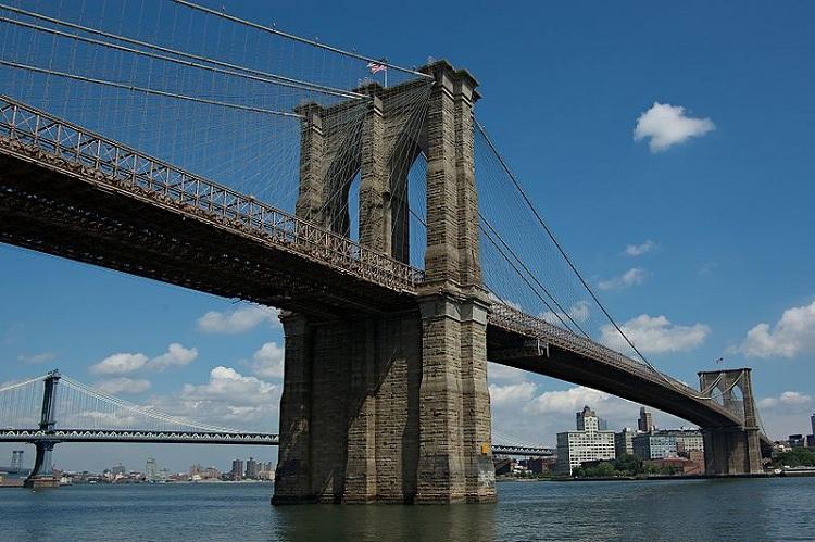Ponte do Brooklyn localizada na cidade de Nova York
