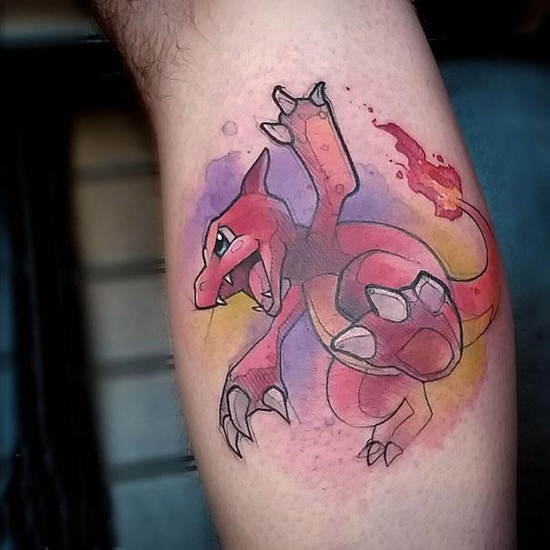 Tatuagem de Pokémon Charmeleon
