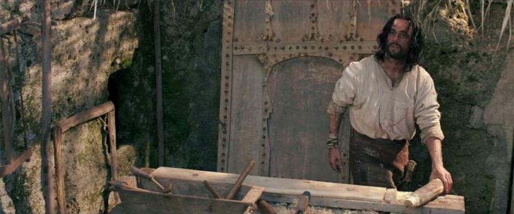 Jesus Cristo sendo interpretado por Rodrigo Santoro no filme Ben-Hur