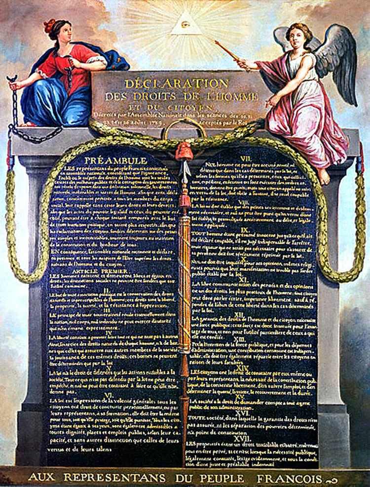 declaração dos direitos inalienáveis revolução francesa