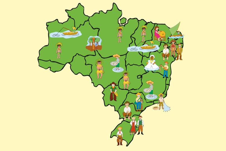 Mapa do Brasil cultura