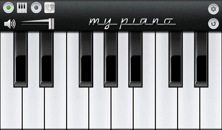 print de tela de um smartphone android com imagem do my piano aplicativos para fazer som no smartphone ou tablet