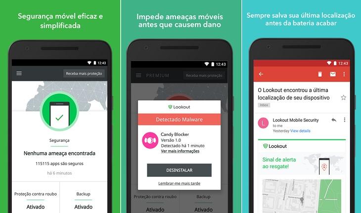 print de tela smartphone android aplicativos ajudar na organização dia a dia lookout
