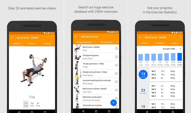 print de tela smartphone android aplicativos monitorar atividade física virtuagym